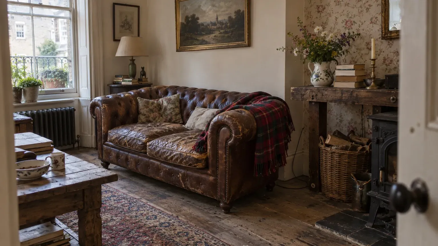 5 idées du style cottage anglais à copier chez soi : bois ancien, carreaux, velours, damier et laiton