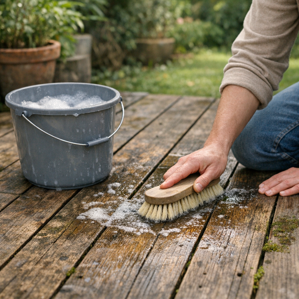 Comment Nettoyer une terrasse en bois avec des astuces de grand-mère