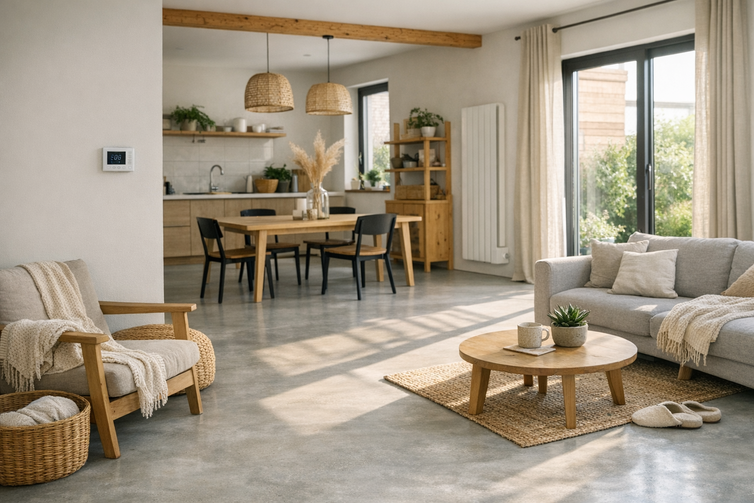 Béton ciré et économies d'énergie dans la maison