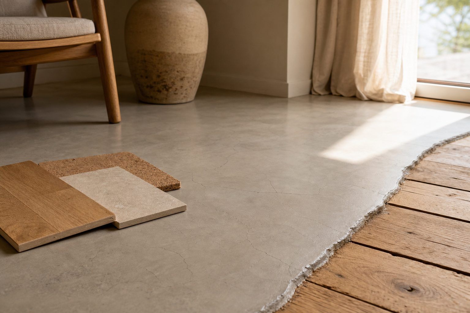 Béton ciré sur plancher bois : risques, limites et alternatives recommandées