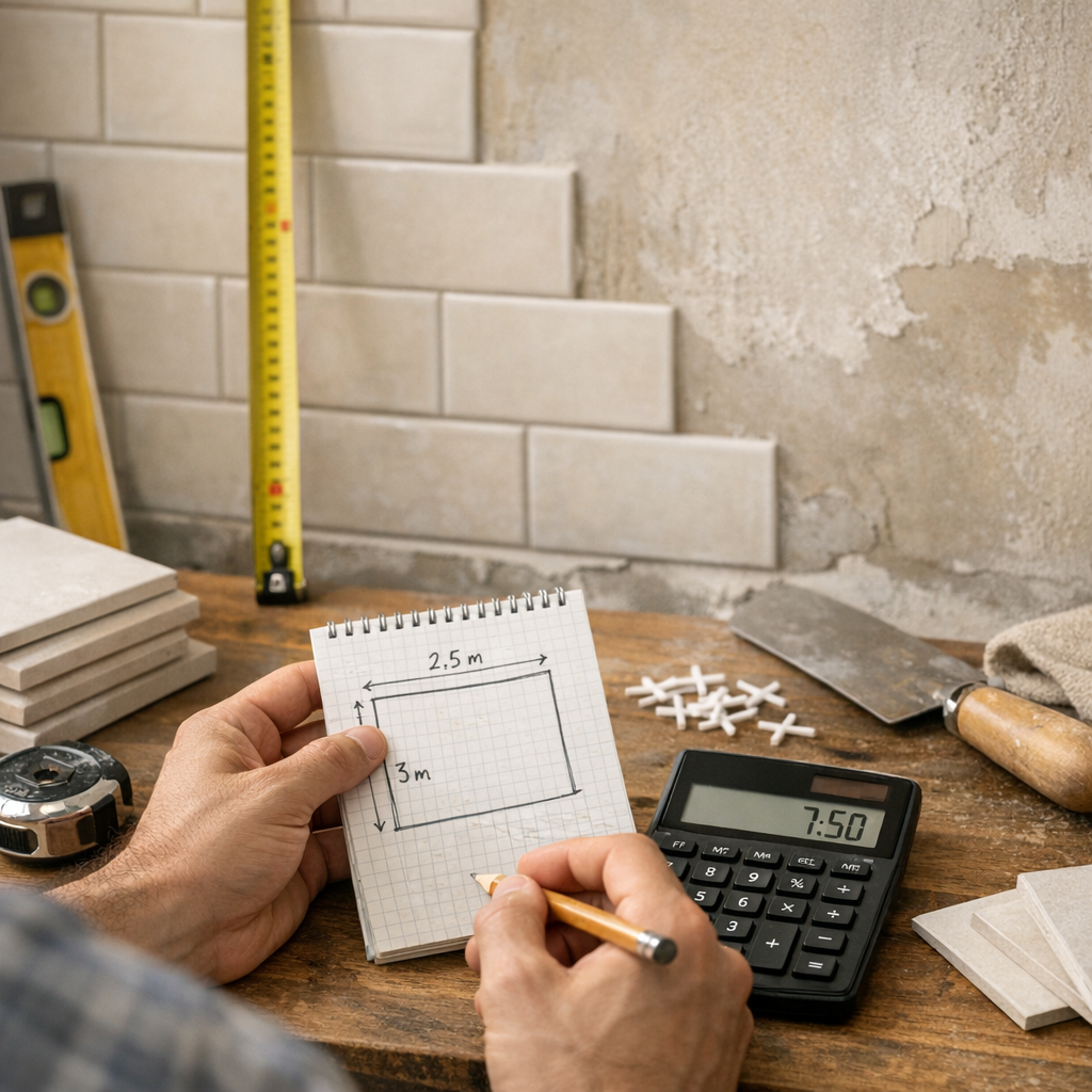 Comment calculer le m2 de carrelage au mur ?