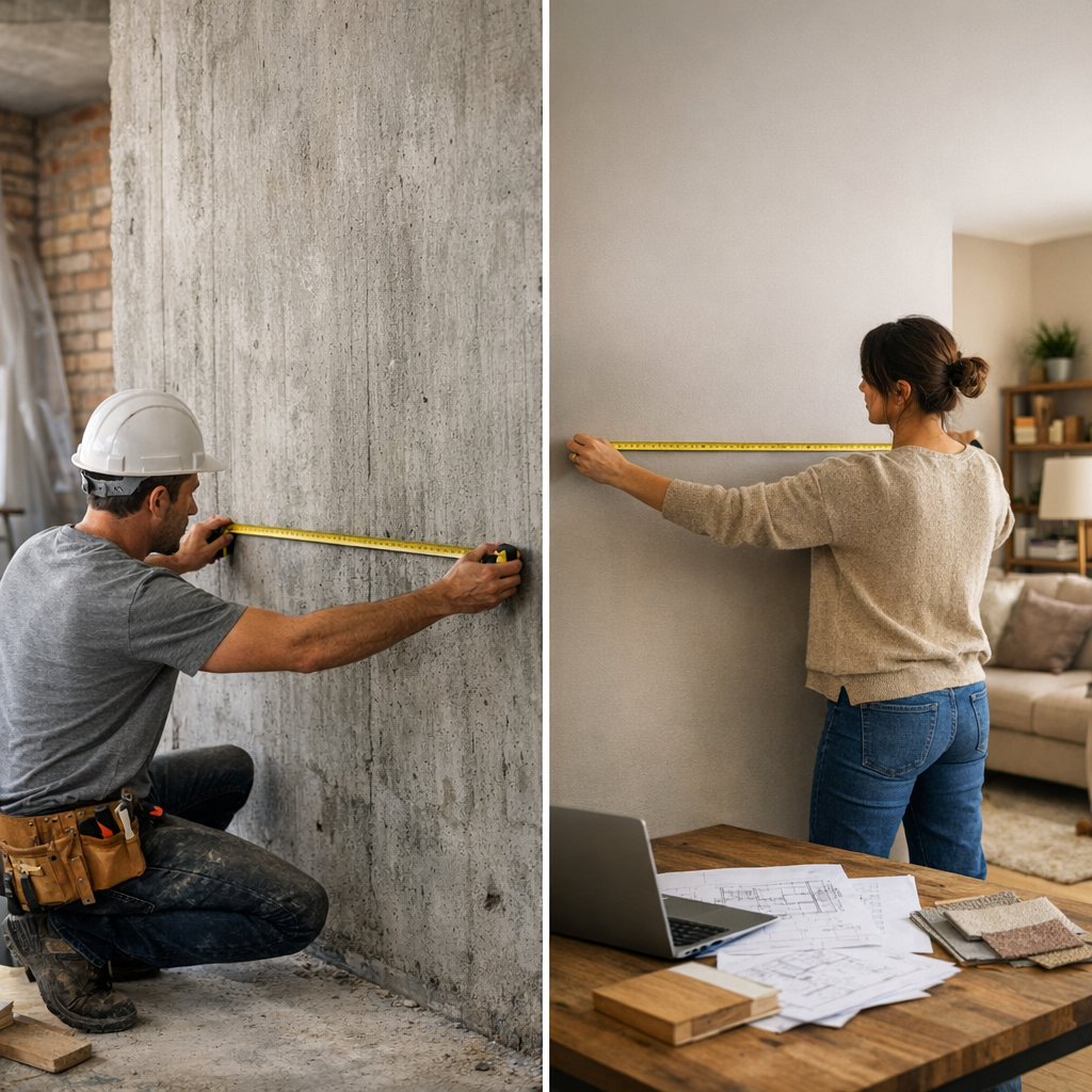 Deux cas concrets : pourquoi le bon résultat change selon le type de mur et l’usage du m²