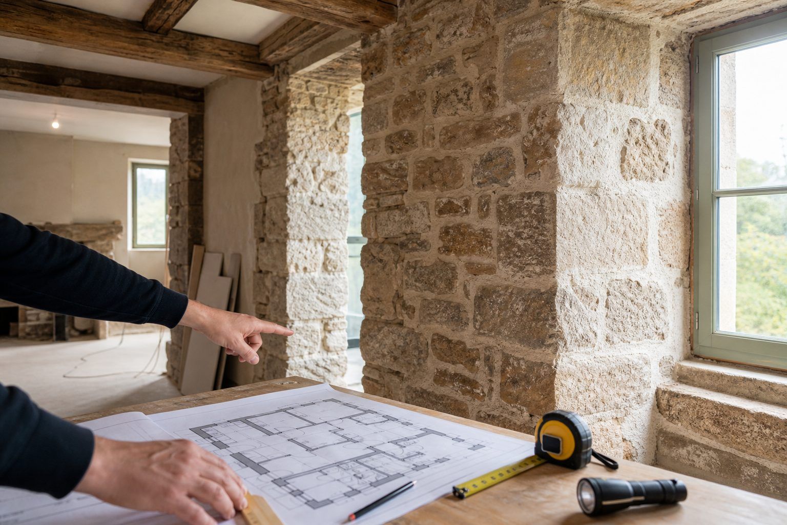 Comment reconnaître un mur porteur sur un plan ou dans une maison ancienne