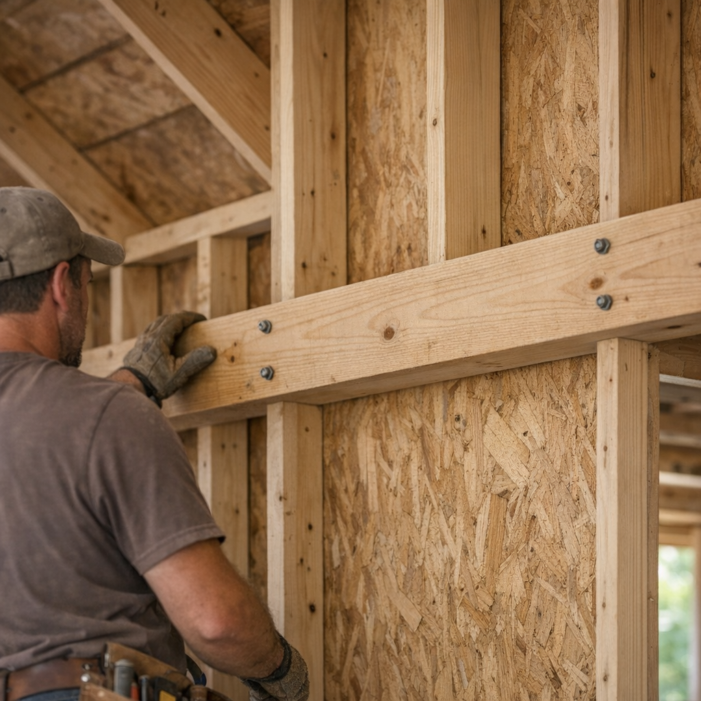 Quel est le nom de la pièce de bois fixée horizontalement sur les murs ?