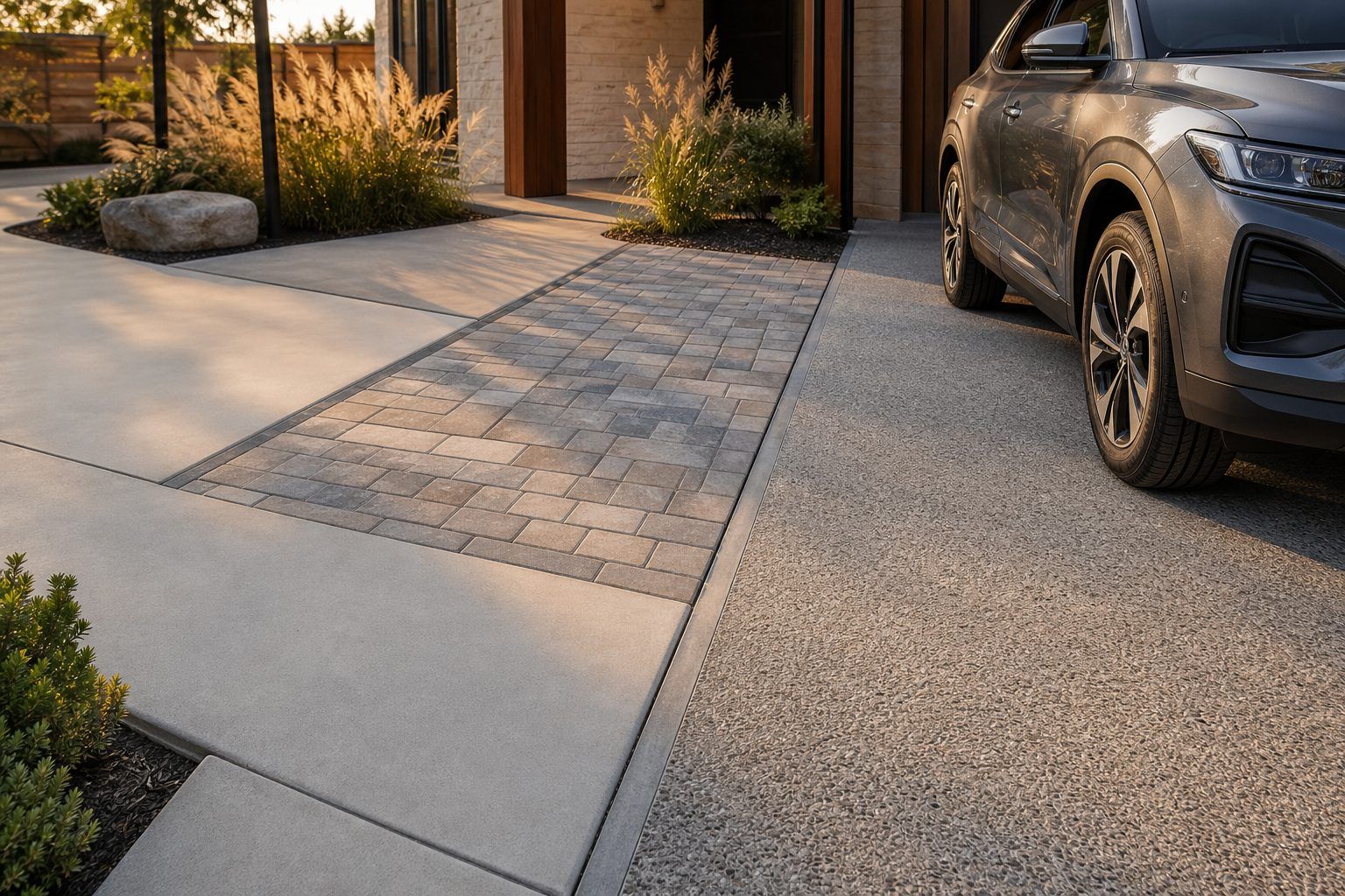 4. Dalles, pavés ou béton coulé : quelle finition carrossable choisir ?