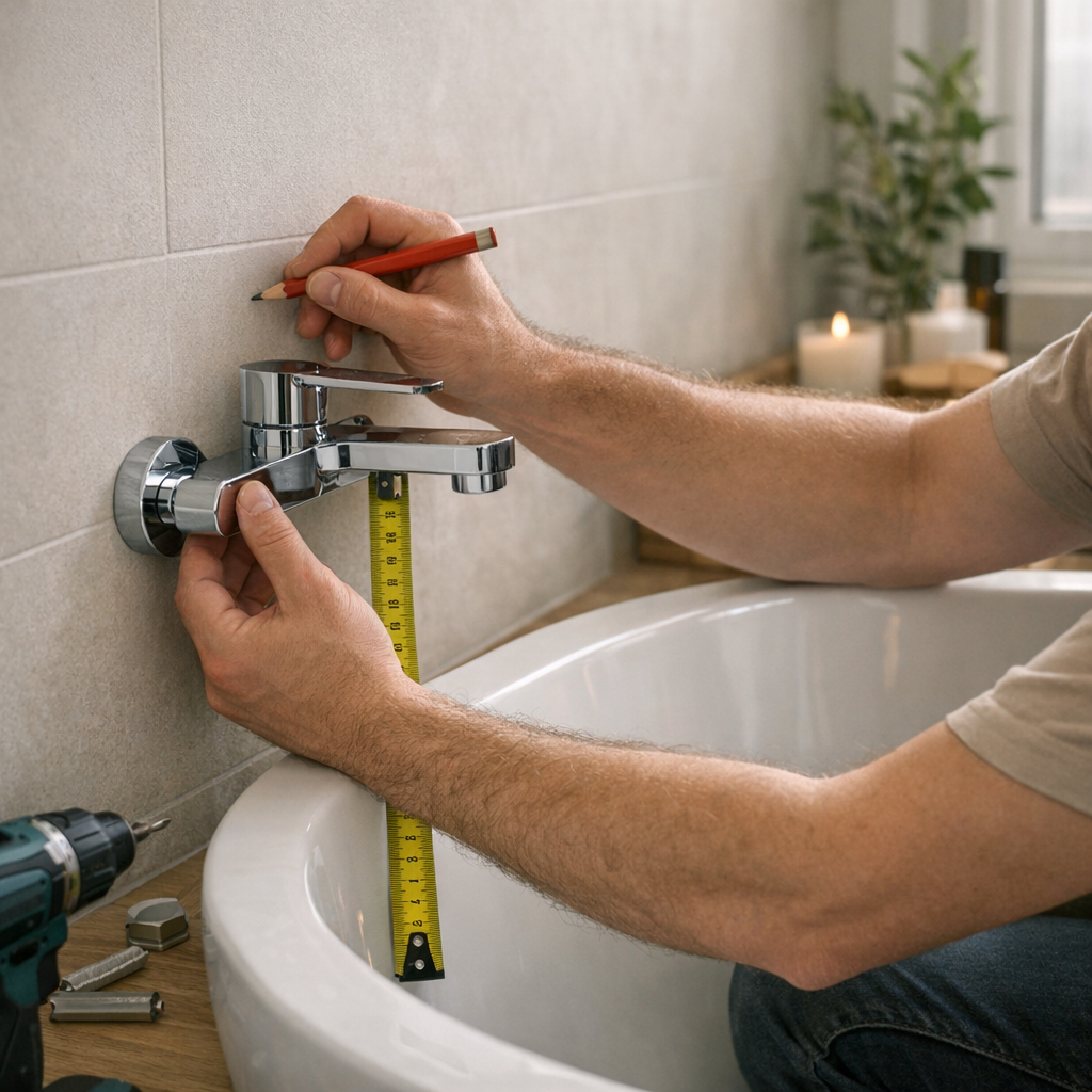 Quelle distance entre le robinet et la baignoire ? La vraie vérification avant perçage