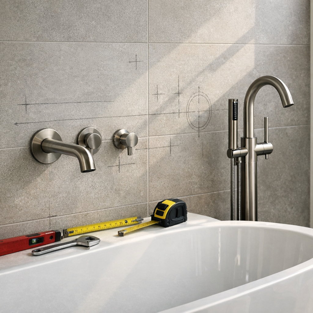 À quelle hauteur poser la robinetterie de baignoire ?
