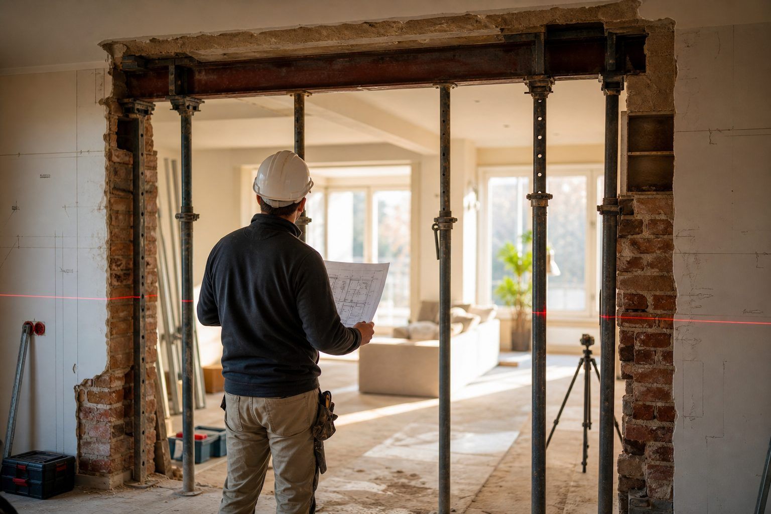 Étude de structure et ouverture du mur porteur : la méthode avant de casser