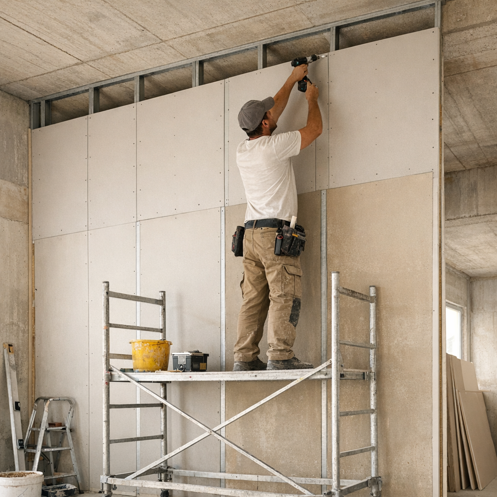 Comment monter une cloison en placo de plus de 3 mètre ?
