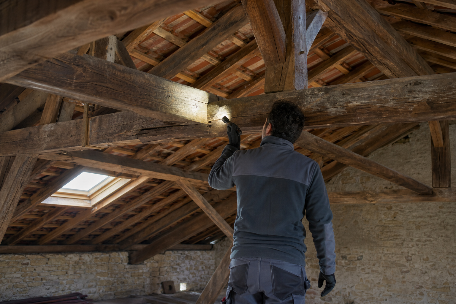 La rénovation d’une charpente en bois préserve la toiture et le bâti