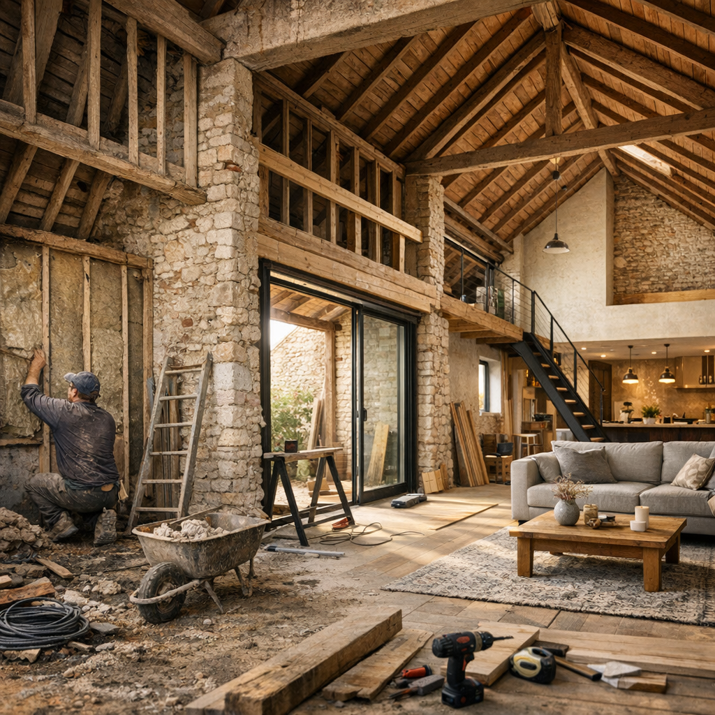 Comment rénover une vieille grange et la faire passer en habitation sans se tromper d'ordre