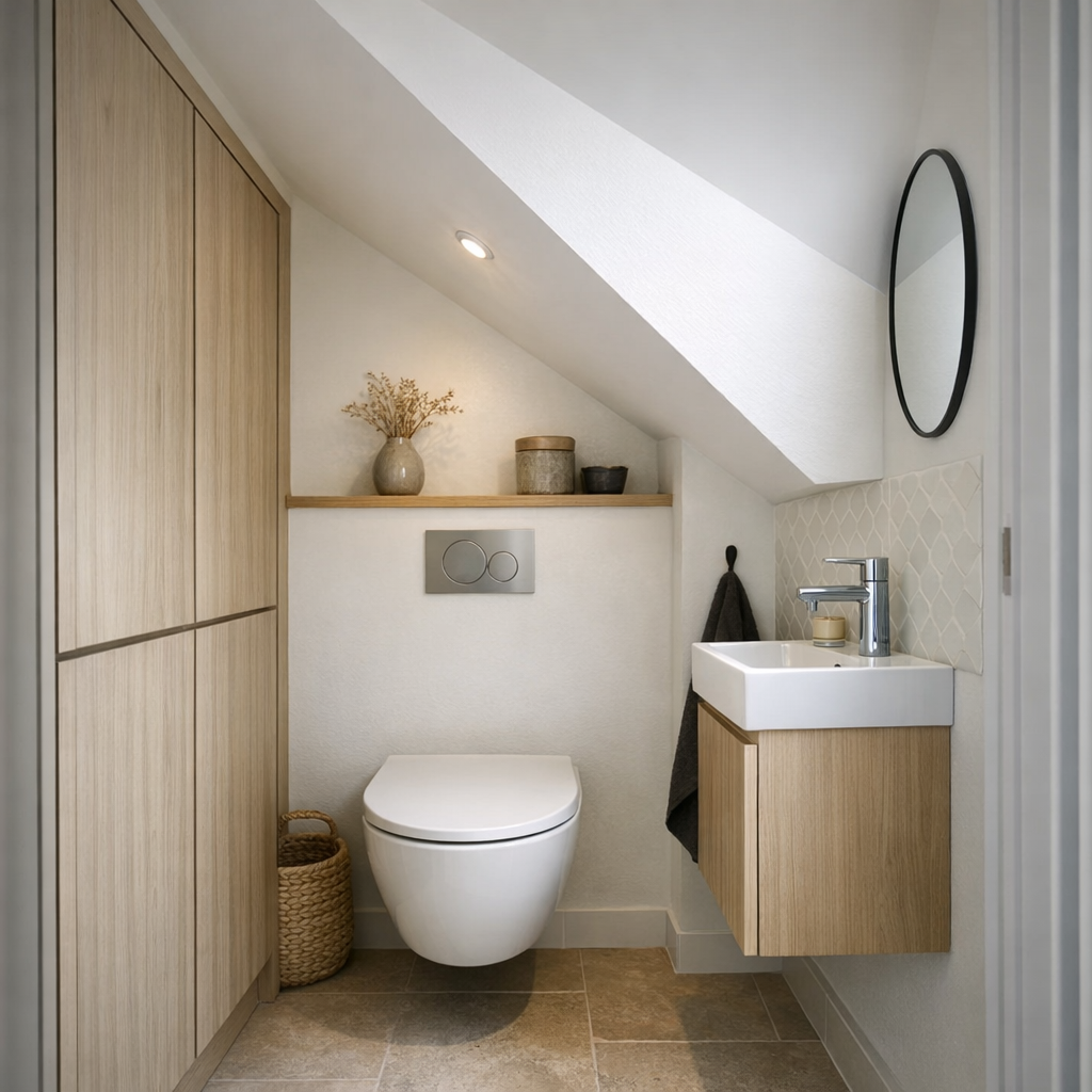 Aménager un WC sous escalier sans créer de galère après